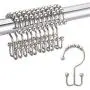 DadyMart Shower Curtain Hooks Rust Resistant Shower Curtain Rings Metal Double Glide Rollers Shower Hooks for Bathroom Shower Curtain Rods Curtains, Set of 12, Nickel DadyMart Shower Curtain Hooks Rust Resistant Shower Curtain Rings Metal Double Glide Rollers Shower Hooks for Bathroom Shower Curtain Rods Curtains, Set of 12, Nickel