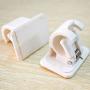 Self Adhesive Hooks Curtain Rod Bracket Pole Holder 8 PCS Drapery Hook Holders Curtain Pole Wall Brackets & Fixings Rod Holder Adhesive Towel Rod Hooks for Home Bathroom