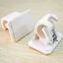 Self Adhesive Hooks Curtain Rod Bracket Pole Holder 8 PCS Drapery Hook Holders Curtain Pole Wall Brackets & Fixings Rod Holder Adhesive Towel Rod Hooks for Home Bathroom