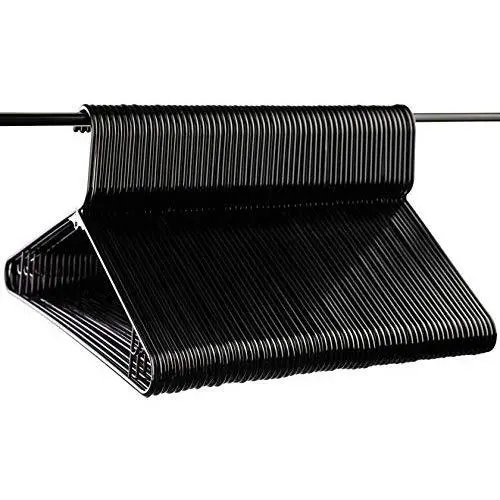 Neaties American Made Black Plastic Hangers with Bar Hooks, Plastic Clothes Hangers Ideal for Everyday Use, Clothing Standard Hangers, 60pk Neaties American Made Black Plastic Hangers with Bar Hooks, Plastic Clothes Hangers Ideal for Everyday Use, Clothing Standard Hangers, 60pk