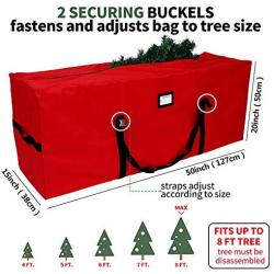 OurWarm Christmas Tree Storage Bag Extra Large Heavy Duty Storage Containers with Reinforced Handles Zipper for 8ft Artificial Tree, 50