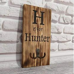 Wooden wall hook - Backpack kids Holder - farmhouse holder - Personalized Name Sign - Kids rack - Bathroom towel hanger - Custom Wood Sign