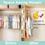 Space Saving Hangers, 5Pack Multifunctional Magic Hangers Organizer Clothes Grouper for Heavy Clothes, Shirts Pants Dresses Coats