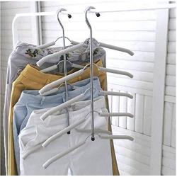 2pcs Multi-Layer Clothes Hanger Organizer Fixed Holder Storage Racks Buckle Hanger Wardrobe Clothes Drying Racks Cloth Drying Hanger
