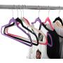 TimmyHouse Non Slip Velvet Clothes Suit/Shirt/Pants Hangers White, Black, Purple,Red 100PCS