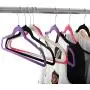 TimmyHouse Non Slip Velvet Clothes Suit/Shirt/Pants Hangers White, Black, Purple,Red 100PCS TimmyHouse Non Slip Velvet Clothes Suit/Shirt/Pants Hangers White, Black, Purple,Red 100PCS