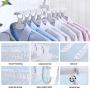 kisreal Clothes Hanger, Multi-Layer Foldable Plastic Hangers, Non-Slipping, 360 Degree Swivel, Creative Cabinet Multifunctional Drying Coat Rack