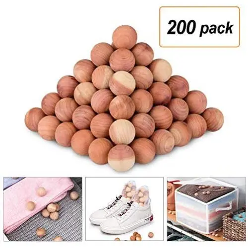 SMLHOME Cedar Wood Blocks for Clothes Storage, Cedar Balls and Sachets Bags, Cedar Chips for Closets and Drawers, Cedar Hangers for Closet (Cedar-200Balls) SMLHOME Cedar Wood Blocks for Clothes Storage, Cedar Balls and Sachets Bags, Cedar Chips for Closets and Drawers, Cedar Hangers for Closet (Cedar-200Balls)