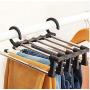 5pcs Pants Hanger Clothes Drying Rack Trouser Extension Multifunctional Convenient Rack Rod Towels