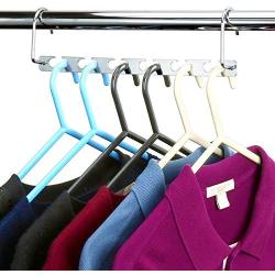 SALVATORE Wardrobe Clothes Magic Hanger Hooks Organiser Closet Clothing Organiser Space Saver - Organizing Clothes/Jacket/Shirts/Pants (4pcs)