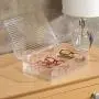 mDesign Plastic Rectangular Stackable Eye Glass Storage Organizer Holder Boxes for Sunglasses, Reading Glasses, Fashion Eye Wear, Accessories - 5 Sections, Hinged Lid - 2 Pack - Clear mDesign Plastic Rectangular Stackable Eye Glass Storage Organizer Holder Boxes for Sunglasses, Reading Glasses, Fashion Eye Wear, Accessories - 5 Sections, Hinged Lid - 2 Pack - Clear