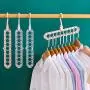 Magic Hangers, Space Saving Clothes Hangers 360° Swivel Hooks Plastic Hanger Organizer Closet Organizer-Blue 6-Pack