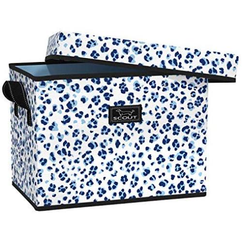 SCOUT Rump Roost Medium Storage Bin, Collapsible and Stackable Storage Bin Organizer with Lid (Multiple Patterns Available)