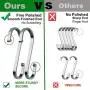 18 Pack S Hooks Aluminum S Shaped Hooks (Silver) Matte S Hooks Heavy Duty for Hanging Pots and Pans, Plants, Coffee Cups, Clothes,Coats, Bags, Towels in Kitchen,Bedroom, Bathroom