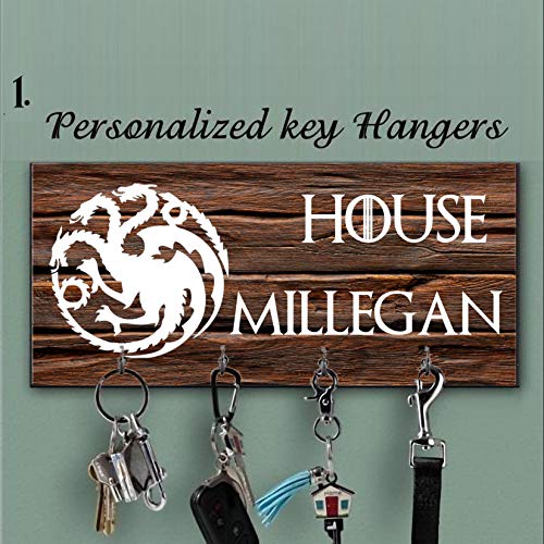 Game of thrones key holder for wall, personalized key hanger,Targaryen key hanger, Custom key rack, Anniversary Gift, Housewarming Gift, Targaryen gif, custom key holder, Targaryen key holder