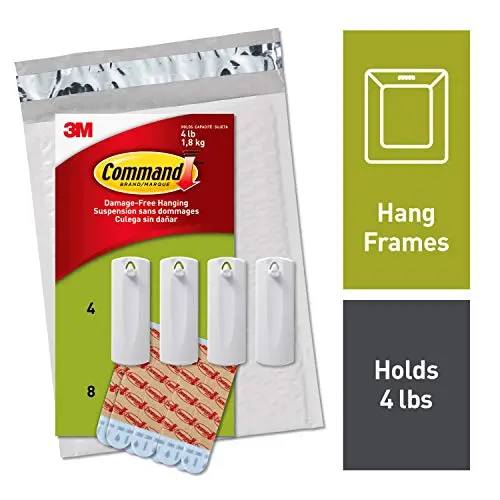 Command Sawtooth Picture Hangers, White Command Sawtooth Picture Hangers, White
