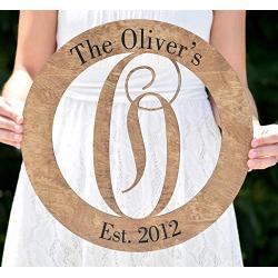 Letter Door Hanger - Front Door Hanger - Wooden Monogram - Wedding Monogram - Personalized Door Hanger - Wedding Gift - Housewarming Gift