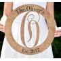 Letter Door Hanger - Front Door Hanger - Wooden Monogram - Wedding Monogram - Personalized Door Hanger - Wedding Gift - Housewarming Gift