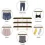 SONGMICS 12-Pack Pants Hangers, Heavy-Duty Pants Hangers with Clips, Premium Wood Skirt Hangers, Space-Saving, 360° Swivel Hooks, 14 Inches Long, Dark Walnut and Rose Gold UCRW10V SONGMICS 12-Pack Pants Hangers, Heavy-Duty Pants Hangers with Clips, Premium Wood Skirt Hangers, Space-Saving, 360° Swivel Hooks, 14 Inches Long, Dark Walnut and Rose Gold UCRW10V