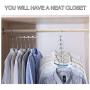 AYOTALL 4 Pack of 6-Hole Magic Space Saving Clothes Hanger for Closet Wardrobe Closet Organization Closet System, Hanger Multifunctional Heavy Duty Stainless Steel Storage Organizer