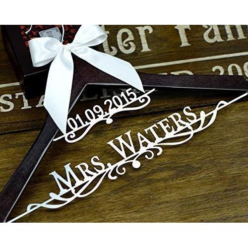 Personalized Wedding Hanger, Custom bridal hanger, Bridal dress hanger, bridal shower gift EL008