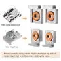 Shappy 2 Sets (8 Pieces) Spring Loaded Mirror Hanger Clips Set Unframed Mirror Mount Clips with Rawl Plugs and Screws