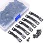 Swpeet 120 Pcs Sawtooth Picture Frame Hanging Hangers Double Hole with Screws, for Home Decoration Creative Picture Frame Hanging (Black) Swpeet 120 Pcs Sawtooth Picture Frame Hanging Hangers Double Hole with Screws, for Home Decoration Creative Picture Frame Hanging (Black)