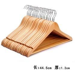 Solid wood coat hanger wood coat hanger wooden clothing store clothes prop household clothing hanging clothes hook clothes rack-B