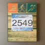 Race Medal Holder and Bib Hanger/Athletic Medal Hanger - SWIM BIKE RUN. Wood Wall Mounted Medal Organizer with Pocket to Display Race Bib. CUSTOMIZATION Available