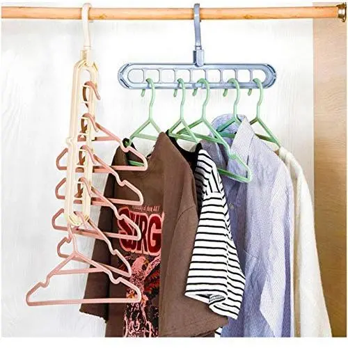 10PC Random Color 9-Hole Saving Space Rotating Multifunction Magic Hanger Plastic Towel Display Hanger Closet Racks Hangers for Clothes Decoration 10PC Random Color 9-Hole Saving Space Rotating Multifunction Magic Hanger Plastic Towel Display Hanger Closet Racks Hangers for Clothes Decoration