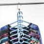 Clothing Organizer Hangers Family Essential Metal Wander Magic Silver Clothes Closet Shirts Tidy Hangers (Set of 6)
