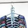 Clothing Organizer Hangers Family Essential Metal Wander Magic Silver Clothes Closet Shirts Tidy Hangers (Set of 6)