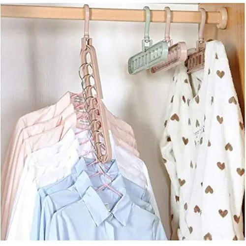 10pcs Random Color Multi-Functional 9 Holes Clothes Hanger Skirt Shirt Coat Drying Hang Rack Wardrobe Storage Organizer Space-Saving Cabide 10pcs Random Color Multi-Functional 9 Holes Clothes Hanger Skirt Shirt Coat Drying Hang Rack Wardrobe Storage Organizer Space-Saving Cabide