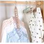 10pcs Random Color Multi-Functional 9 Holes Clothes Hanger Skirt Shirt Coat Drying Hang Rack Wardrobe Storage Organizer Space-Saving Cabide