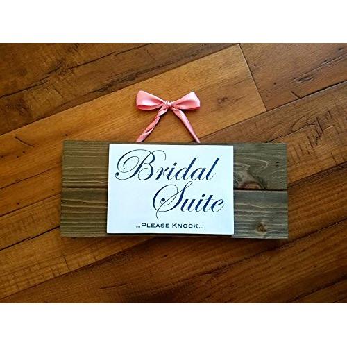 Custom Handmade Wedding Room Door Hanger for the Bridal Suite