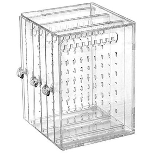 Orgrimmar Acrylic Jewelry Storage Boxes Earring Display Stand Organizer Holder with 3 Vertical Drawer (Transparent)