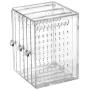 Orgrimmar Acrylic Jewelry Storage Boxes Earring Display Stand Organizer Holder with 3 Vertical Drawer (Transparent)