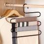 WZP Hanger Multi-Functional Pants Hanger,S-Type Multi-Layer Household Wardrobe Storage Scarf Rack Drying Rack Drying Rack Hanger Iron Art/C