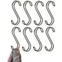 mDesign Metal Wire Over The Rod Hanging Closet Accessory S Hook for Handbags, Belts or Jackets - Snag Free - 8 Pack - Bronze