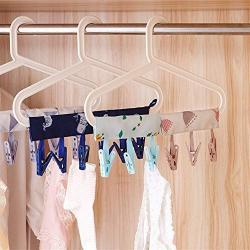 Dig dog bone Portable Hanger Folding Travel Bathroom Hanger Clothes Clip, 20pcs (Color : White, Size : 1810cm)