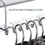 LEISIWEI Clothes Hangers Organizer Metal 6 Slots Multi-Functional Stainless Steel Closet Space Saving Hangers Set Organizers Updated Hook Design - 4 PCS