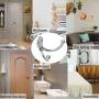 uxcell 6pcs Dual Robe Hooks Zinc Alloy Wall Mounted Coat Towel Double Towel Hooks Clothes Hanger Holder w Screws Silver Tone