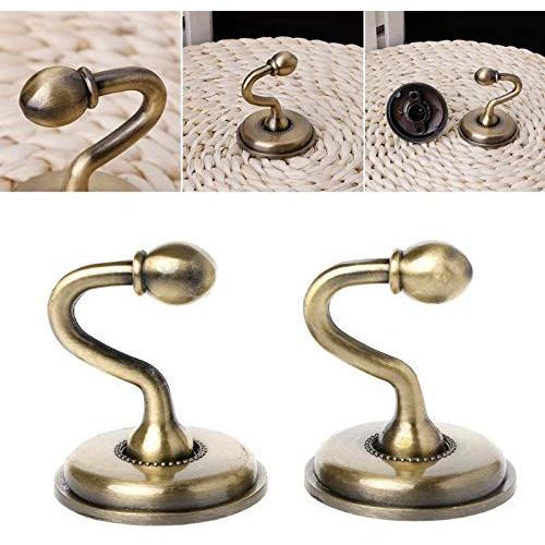 Gugulove Vintage Metal Curtain Tie Back Hooks Window Cloth Holdback Hanger Hanging Holder - White Curtain Hanger Black Cloth Adhesive Holder Gold Leaves Bronze Back Silver R