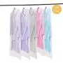 Voilamart 100 Pack Garment Bag Transparent 23.6" x 47.2" - Dustproof Polythene Hanging Clothes Suit Protector Dress Jacket Cover for Dry Cleaner, Home Storage, Travel, Wedding, Road Trip