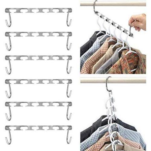 10pcs Half Toroidal Universal Metal Clothes Closet Hangers Clothing Organizer Hangers Clothing Organizer Clothes Hanger Rack