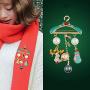 Yevison 1X Rhinestone Christmas Brooch Pin Hanger Shape Tassel Jewelry Accessories For Christmas Decorations Womens Girls Kids Ornaments Gifts Practical and Useful
