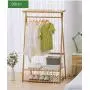 NN Simple Hanger Floor Coat Rack Hanger Bedroom Clothes Rack Living Room Children Storage Rack Double Shoe Rack - Wood Color Entrance Furniture (Size : 9050160cm)