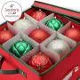 StorageMaid Christmas Ornament Storage Boxes - 3 Pack Large Ornament Boxes Organizer Fits Up to 27 Balls - Christmas Decoration Storage Containers with Exclusive Velcro Cover & Finger Slot