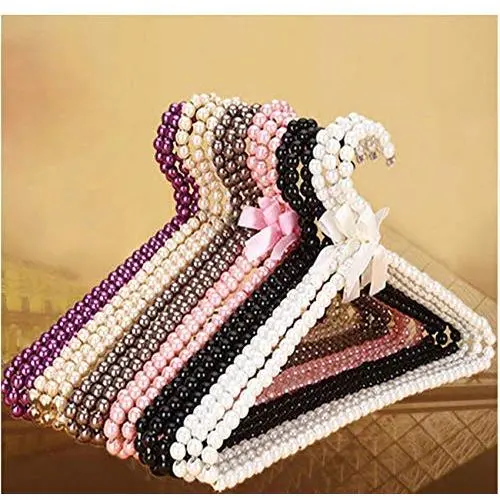 5pcs Random Color Clothes Hanger Plastic Pearl,Home Closet Space Saver Clothes Dress Storage Rack 5pcs Random Color Clothes Hanger Plastic Pearl,Home Closet Space Saver Clothes Dress Storage Rack