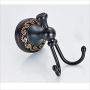 Yxsd Wall Mount Black Single Coat Hook,All-Copper American Hanger Double Clothes Towel Robe Coat Rack Bathroom Hardware Pendant Hanging Hooks